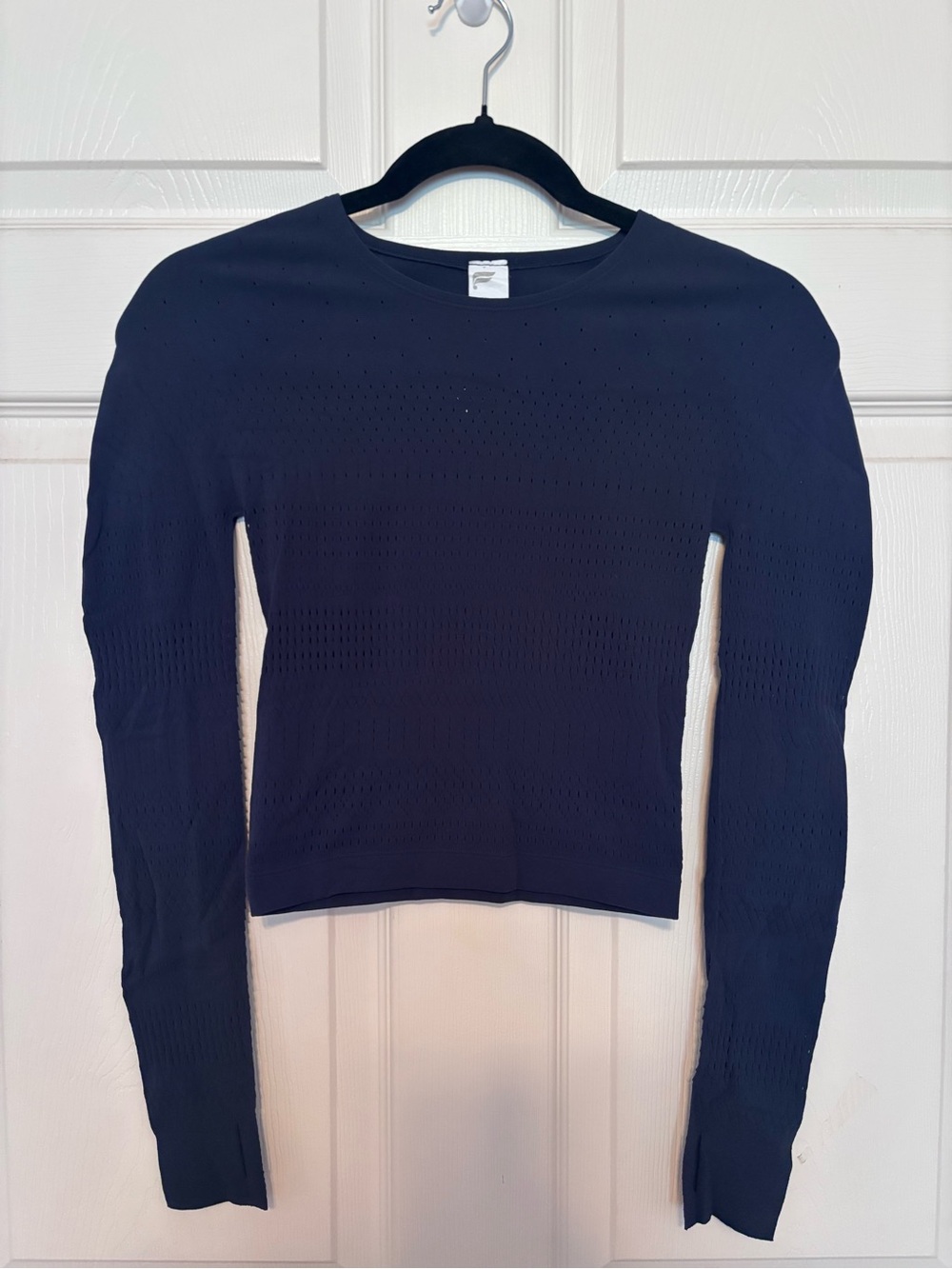 Fabletics Long Sleeve Lightweight Knit Top - Navy blue